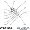 Cifial Techno M3 3H Wall Bath Filler Dimensions