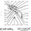 Cifial 31202TB Techno 300 3 Hole Wall Bath Set Dimension