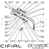Cifial 31202TBX Techno X300 3 Hole Wall Bath Set Dimension