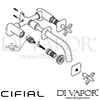 Cifial 31202TX Texa 3 Hole Wall Bath Mixer Tap Dimension