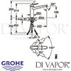 Grohe 31206002 Eurodisc Cosmopolitan Single-Lever Sink Mixer Dimensions