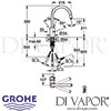 Grohe Concetto Single-Lever Sink Mixer Dimensions