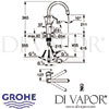 Grohe 31212003 Concetto Single Lever Sink Mixer Dimensions