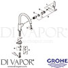 Grohe 31231000 Mixer Spare Tech Diagram