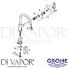 Grohe 31232000 Mixer Spare Tech Diagram