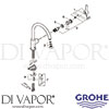 Grohe 31233000 Mixer Spare Tech Diagram