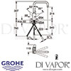 Grohe Eurodisc Cosmopolitan Single-Lever Sink Mixer Tap Dimensions