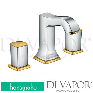 Hansgrohe 31304090 Metropol Classic 3-Hole Basin Mixer 110 with Zero Handles and Pop-Up Waste Set 10/16 - 12/19 Spare Parts