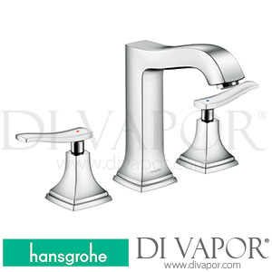 Hansgrohe 31331000 Metropol Classic 3-Hole Basin Mixer 160 with Lever Handles and Pop-Up Waste Set 10/16 - 06/22 Spare Parts