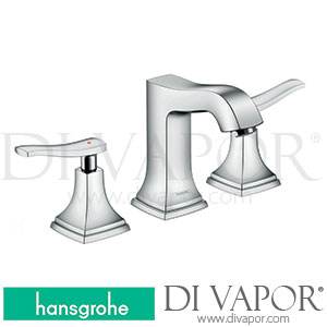 Hansgrohe 31333001 Metropol Classic 3-Hole Basin Mixer 110 with Lever Handles and Pop-Up Waste Set 0.5 Gpm >07/19 Spare Parts