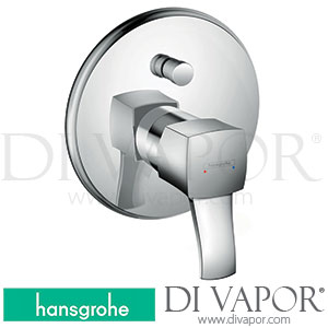 Hansgrohe 31345000 Metropol Classic Single Lever Bath Mixer for Concealed Installation with Lever Handle for Ibox Universal 10/16 - 06/22 Spare Parts