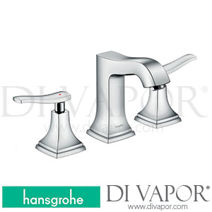 Hansgrohe 31354009 Metropol Classic 3-Hole Basin Mixer 110 with Lever Handles and Pop-Up Waste Set 2 Ticks >04/20 Spare Parts