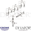 Grohe Minta Single-Lever Sink Mixer Supersteel Tap Spares