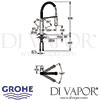 Grohe K7 Single-Lever Sink Mixer Dimensions