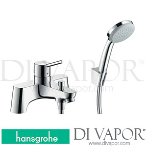 Hansgrohe 31426000 Talis 2-Hole Rim Mounted Bath Mixer with Diverter Valve and Croma 100 Hand Shower 1Jet >08/13 Spare Parts