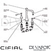 Cifial L Spout Bath Mixer 3F Dimension