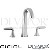 Cifial 31430HM Hexa Lever 3 Hole Deck Bath Mixer Spare Parts