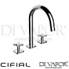 Cifial Texa 3 Hole Deck Bath Mixer Tap Spare Parts