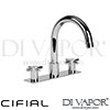 Cifial 31433TB Techno X300 3 Hole Deck Bath Mixer Tap on Plate Spare Parts