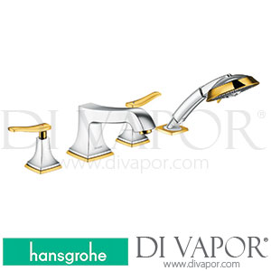 Hansgrohe 31441090 Metropol Classic 4-Hole Rim Mounted Bath Mixer with Lever Handles 10/16 - 06/22 Spare Parts