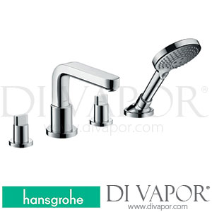 Hansgrohe 31446000 Metris S 4-Hole Rim Mounted Bath Mixer with Spout 17.1 Cm >01/17 Spare Parts