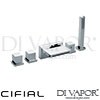 Cifial 31450M3 Techno M3 5 Hole Deck Bath Set Spare Parts