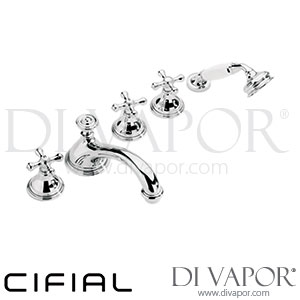 Cifial 31451ED Edwardian 5 Hole Deck Bath Mixer Spare Parts