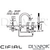 Cifial 31451TB Techno 300 5 Hole Bath Set Dimensions