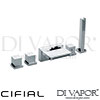 Cifial 31451TSQ Quadrado 5 Hole Thermostatic Bath Set Spare Parts