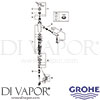 Grohe 31453001 Mixer Spare Tech Diagram
