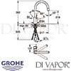Grohe 31483001 Concetto Single Lever Sink Mixer Dimensions