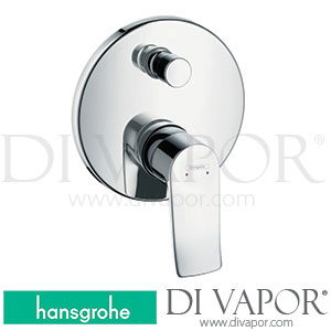 Hansgrohe 31487000 Metris Single Lever Bath Mixer for Concealed Installation with Integrated Security Combination According To En1717 for Ibox Universal 01/11 - 01/13 Spare Parts