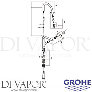 Grohe 31489000 Feel Single Lever Kitchen Tap Spare Parts