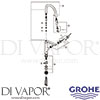 Grohe 31492DC0 Mixer Spare Tech Diagram