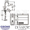Grohe Blue Home Mono Starter Kit Dimensions