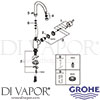 Grohe 31518000 Mixer Spare Tech Diagram