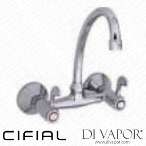 Cifial 31600HPY-625 Hospital Tap Exposed Wall Mixer with Swivel Spout Spare Parts