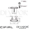 Cifial 31600SY Techno 65 Exposed Thermostatic Shower Dimensions