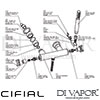 Cifial TX300 Exposed Wall Shower Mixer Hand Shower 2F Dimension