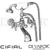 Cifial Edwardian Exposed Wall Bath Shower Mixer Hand Shower 2F H C Spare Parts