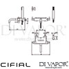 Cifial 31707TB Techno 300 2 Hole Wall Manual Bath Shower Mixer Dimensions