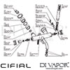 Cifial Exposed Wall Bath Shower Mixer Hand Shower 2F Dimension