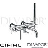 Cifial Exposed Wall Bath Shower Mixer Hand Shower 2F Spare Parts