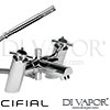 Cifial 31719TB Techno X300 2 Hole Deck Bath Shower Mixer Spare Parts