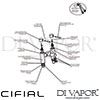 Cifial 31729STB Techno 300 2 Hole Bath Filler Dimension