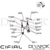 Cifial 31730STB Techno X300 2 Hole Straight Bath Filler Dimension