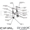 Cifial Techno 465 2H Deck Straight Bath Filler Tap Dimensions