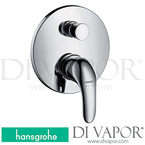 Hansgrohe 31744000 Focus E Single Lever Bath Mixer for Concealed Installation for Ibox Universal 10/06 - 12/09 Spare Parts