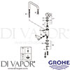 Grohe 31788000 Mixer Spare Tech Diagram