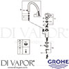 Grohe 31789000 Mixer Spare Tech Diagram